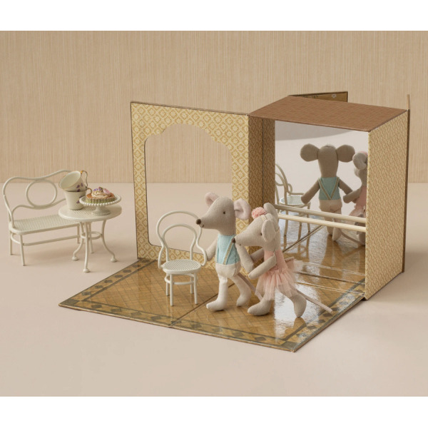 STUDIO TANECZNE z myszkami baletowymi mała siostra i brat akcesoria dla myszek i lalek Maileg 3+