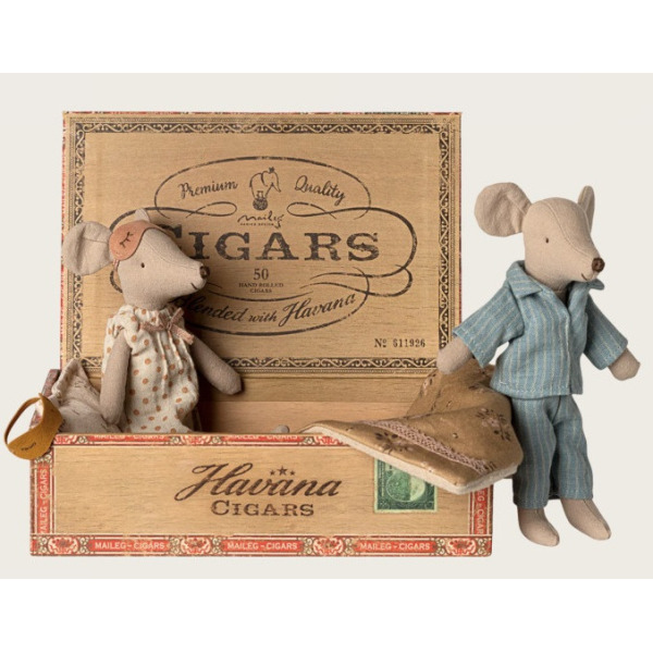 MAMA I TATA myszki w pudełku po cygarach