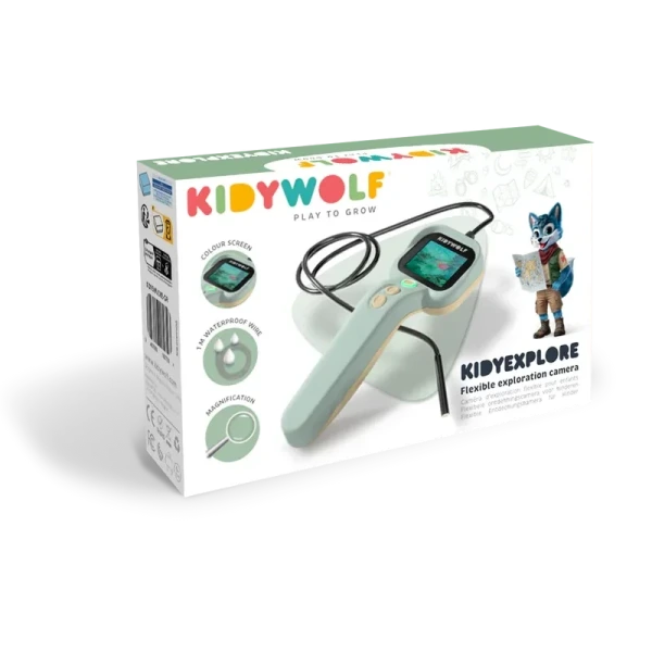 KIDYEXPLORE elastyczna kamera inspekcyjna dla dzieci do odkrywania ukrytych miejsc Kidywolf 6+