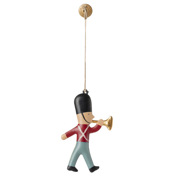 ŻOŁNIERZYK Z TRĄBKĄ metalowa zawieszka na choinkę ozdoba świąteczna Maileg