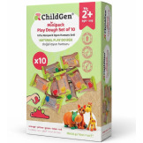 NATURALNA CIASTOLINA W SASZETKACH re-fill 10 szt. x 50g wegańska Play Dough ChildGen 2+