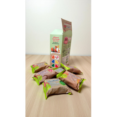 NATURALNA CIASTOLINA W SASZETKACH re-fill 10 szt. x 50g wegańska Play Dough ChildGen 2+