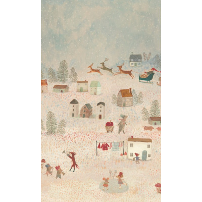 Świąteczny papier do pakowania prezentów Santa is coming 10m x 55cm Maileg