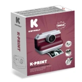 K-PRINT aparat fotograficzny z funkcją błyskawicznego drukowania dla dzieci - cyfrowy czerwony + 3 rolki papieru Kidywolf 8+