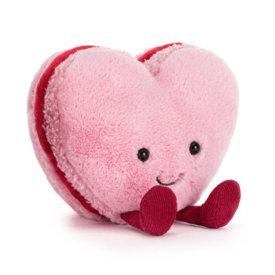 WESOŁY MAKARONIK różowe serduszko przytulanka na Walentynki Colette 13 cm Jellycat 0+