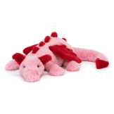 RÓŻOWY SMOK Z CZERWONYMI SKRZYDŁAMI przytulanka na Walentynki 50 cm Jellycat 12m+