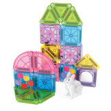 SPRING GARDEN TRAVEL klocki magnetyczne microMAGS zestaw 24 el. Magna-Tiles 3+