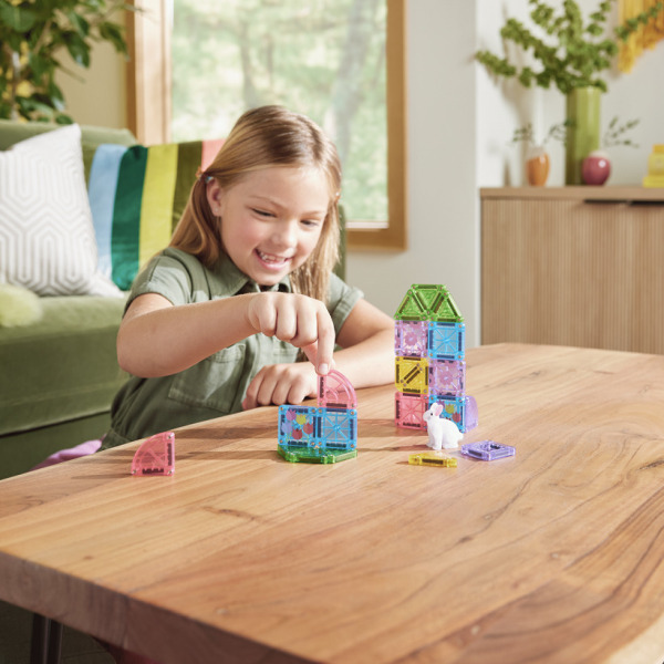 SPRING GARDEN TRAVEL klocki magnetyczne microMAGS zestaw 24 el. Magna-Tiles 3+