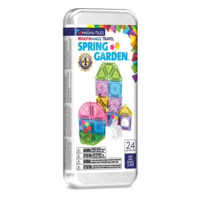 SPRING GARDEN TRAVEL klocki magnetyczne microMAGS zestaw 24 el. Magna-Tiles 3+