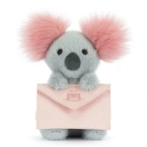 MIŚ KOALA z listem szara przytulanka na Walentynki 20 cm Jellycat 12m+