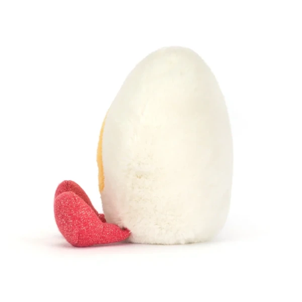 WESOŁE JAJKO kremowe serduszko przytulanka na Walentynki Boiled Egg 12 cm Jellycat 0+