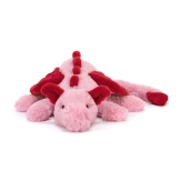 RÓŻOWY SMOK Z CZERWONYMI SKRZYDŁAMI przytulanka na Walentynki 50 cm Jellycat 12m+