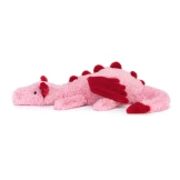 RÓŻOWY SMOK Z CZERWONYMI SKRZYDŁAMI przytulanka na Walentynki 50 cm Jellycat 12m+