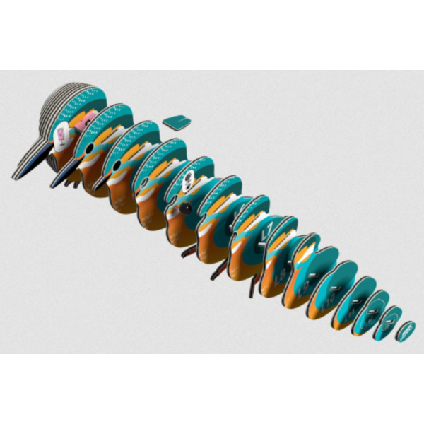 ZIMORODEK układanka przestrzenna ptak 3D Eugy 6+