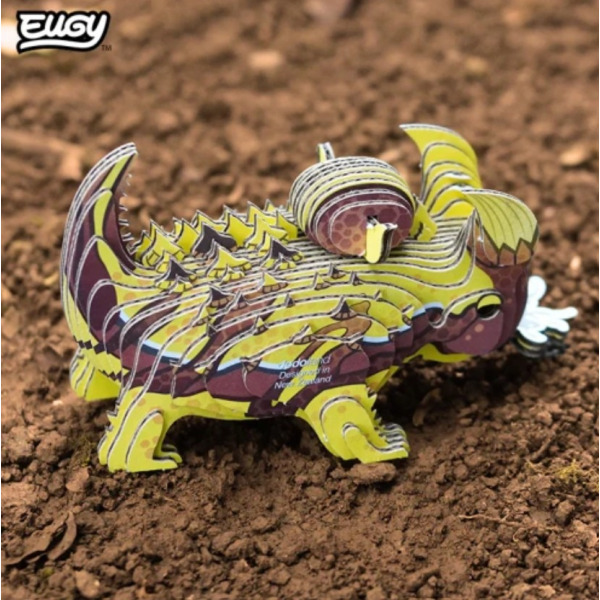 DIABEŁ KOLCZASTY układanka przestrzenna jaszczurka gad 3D Eugy 6+