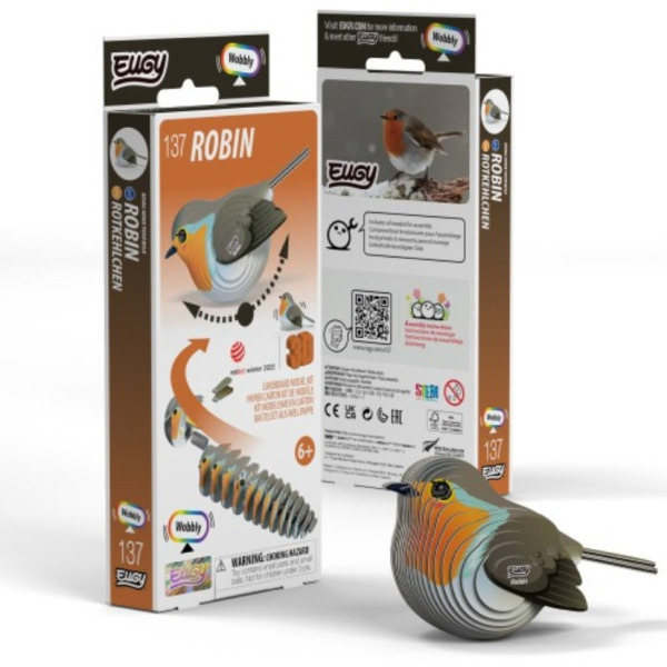 RUDZIK układanka przestrzenna kołyszący się ptak 3D Eugy 6+