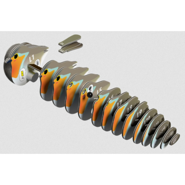 RUDZIK układanka przestrzenna kołyszący się ptak 3D Eugy 6+