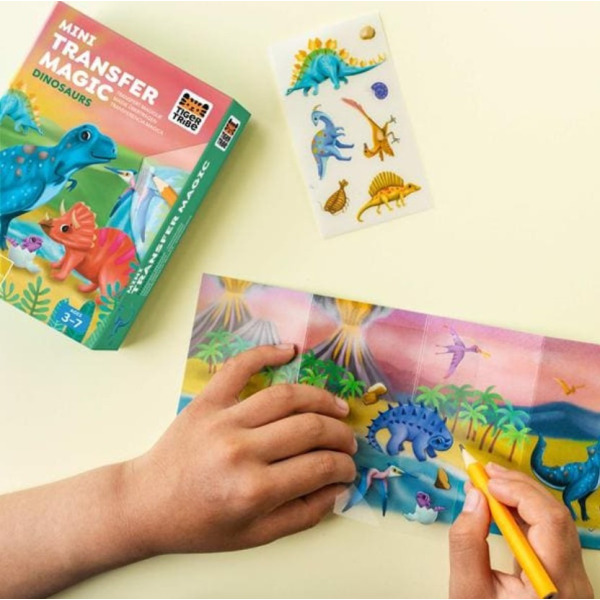 DINOZAURY zestaw kreatywny z folią transferową Transfer Magic mini Tiger Tribe 3+