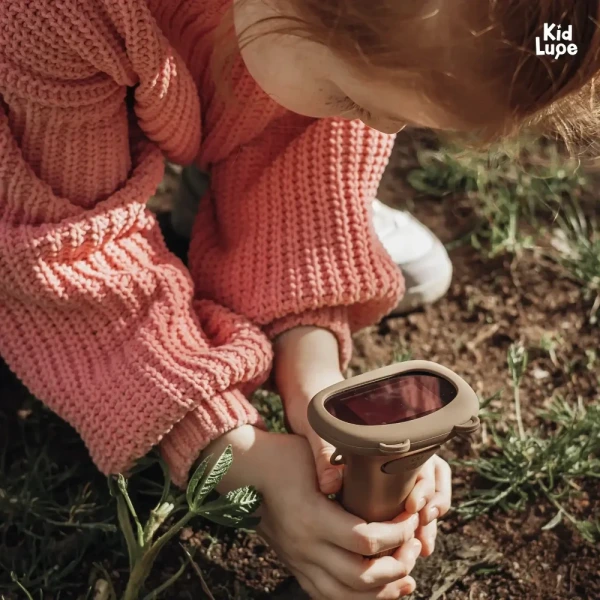 KidLupe - mikroskop dla dzieci z ekranem i powiększeniem x1000 - brązowy Kidinex 3+