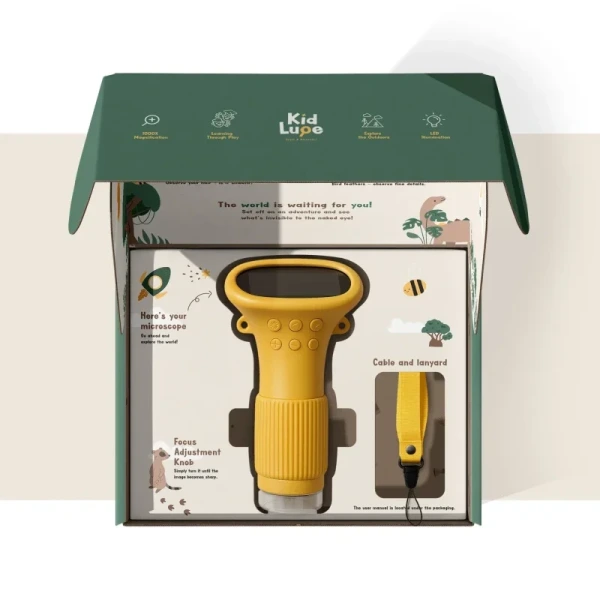 KidLupe - mikroskop dla dzieci z ekranem i powiększeniem x1000 - beżowy Kidinex 3+