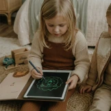 KidBook - tablet graficzny z kartami pracy do nauki rysowania i pisania - Safari Kidinex 3+