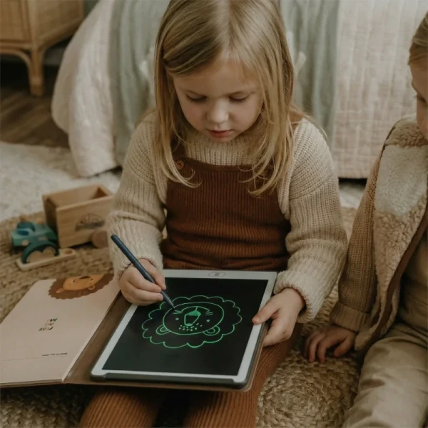 KidBook - tablet graficzny z kartami pracy do nauki rysowania i pisania - Safari Kidinex 3+