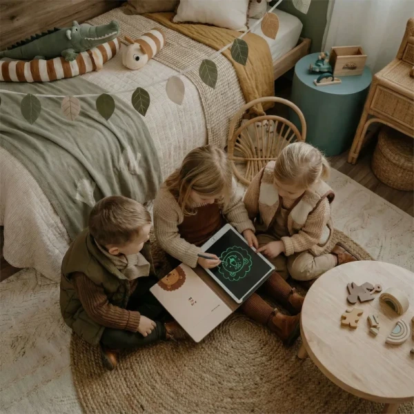 KidBook - tablet graficzny z kartami pracy do nauki rysowania i pisania - Safari Kidinex 3+