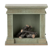 DREWNIANY KOMINEK zielony akcesoria dla lalek i myszek Maileg 3+