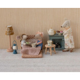 ROZKŁADANA KANAPA W KROPKI akcesoria dla lalek i myszek Maileg 3+