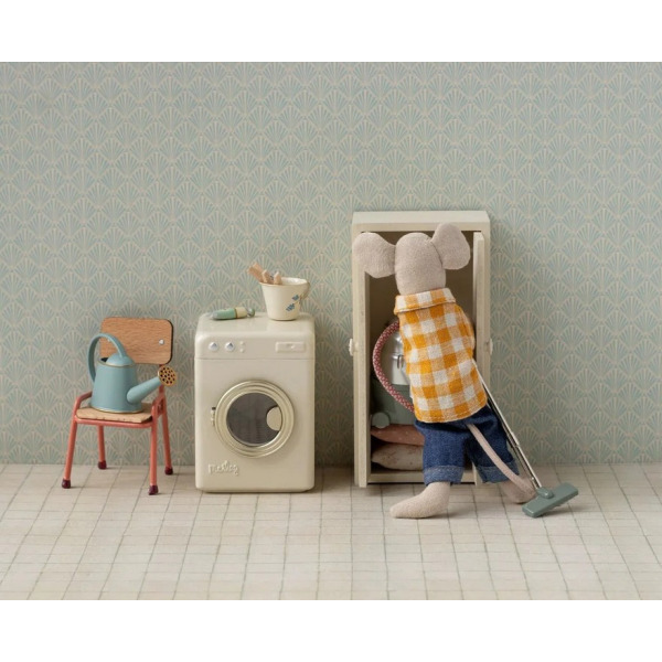 METALOWA PRALKA metalowa biała vintage akcesoria dla myszek i lalek Off white Maileg 3+