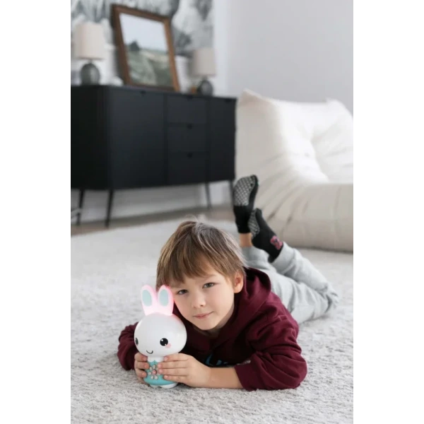 Alilo Honey Bunny G6PRO - króliczek, który rośnie razem z dzieckiem MP3, Bluetooth, lampka nocna i dyktafon 0+ turkusowy
