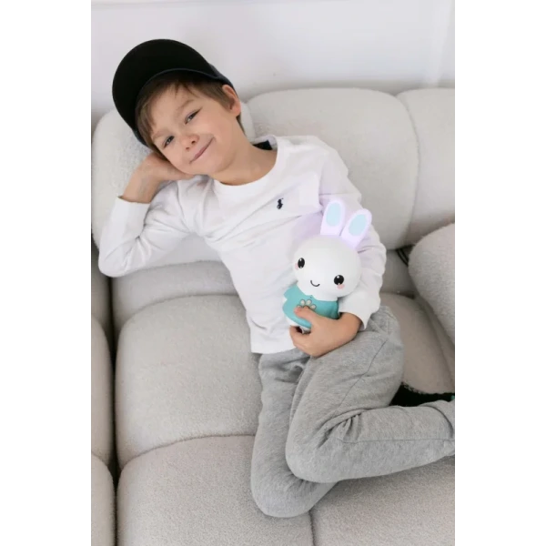 Alilo Honey Bunny G6PRO - króliczek, który rośnie razem z dzieckiem MP3, Bluetooth, lampka nocna i dyktafon 0+ turkusowy