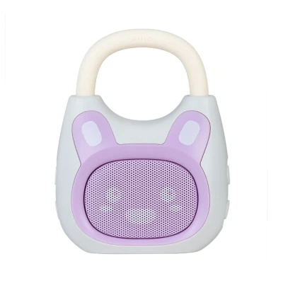 Alilo Pocket Bunny K1 - kompaktowy odtwarzacz MP3 i głośnik Bluetooth dla dzieci fioletowy + wanilia