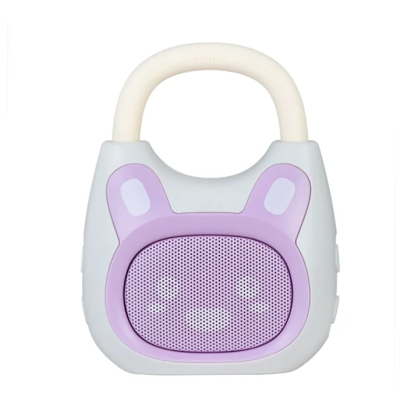 Alilo Pocket Bunny K1 - kompaktowy odtwarzacz MP3 i głośnik Bluetooth dla dzieci fioletowy + wanilia
