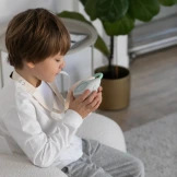 Alilo Pocket Bunny K1 - kompaktowy odtwarzacz MP3 i głośnik Bluetooth dla dzieci niebieski + mięta