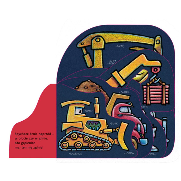 CO ROBIĄ MASZYNY? SNÓW KOLOROWYCH, PLACU BUDOWY książka kartonowa dla dzieci Rinker Sheri Duskey wyd. Nasza Księgarnia