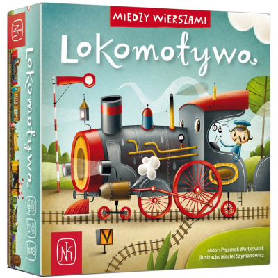 LOKOMOTYWA. MIĘDZY WIERSZAMI planszowa gra rodzinna wyd. Nasza Księgarnia 6+