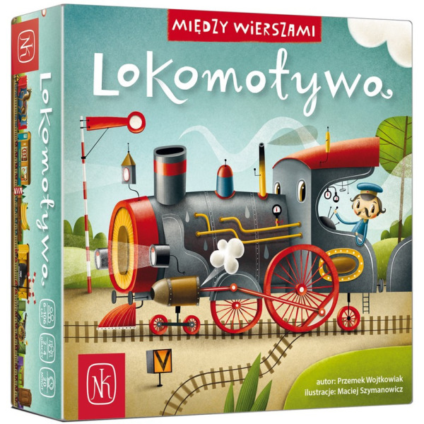 LOKOMOTYWA. MIĘDZY WIERSZAMI planszowa gra rodzinna wyd. Nasza Księgarnia 6+