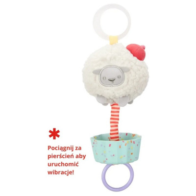OWIECZKA wibrująca grzechotka z gryzakiem mini zawieszka do wózka Skip Hop