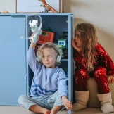 KIDYSPY wzmacniacz dźwięku mikrofon kierunkowy dla małych odkrywców zasięg 15m Kidywolf 6+