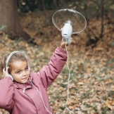 KIDYSPY wzmacniacz dźwięku mikrofon kierunkowy dla małych odkrywców zasięg 15m Kidywolf 6+