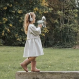 KIDYSPY wzmacniacz dźwięku mikrofon kierunkowy dla małych odkrywców zasięg 15m Kidywolf 6+