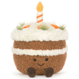 ZABAWNE CIASTO MARCHEWKOWE torcik ze świeczką przytulanka 15 cm Amuseables Carrot Cake Jellycat 12m+