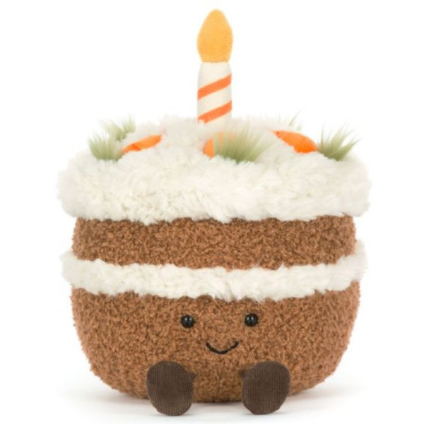 ZABAWNE CIASTO MARCHEWKOWE torcik ze świeczką przytulanka 15 cm Amuseables Carrot Cake Jellycat 12m+