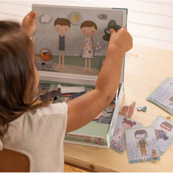 ROSA&JIM układanka magnetycza zestaw magnesów Little Dutch 3+