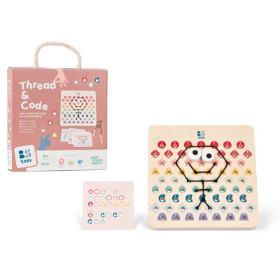 PRZEPLATANKA drewniana tablica do kodowania z kartami pracy BS Toys 6+