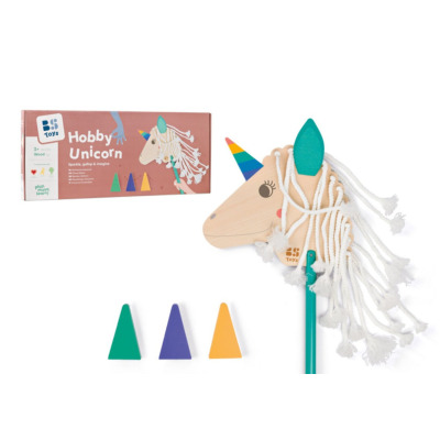 HOBBY HORSE drewniany jednorożec na kiju BS Toys 3+