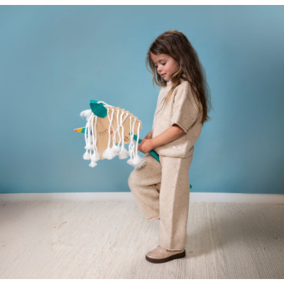 HOBBY HORSE drewniany jednorożec na kiju BS Toys 3+