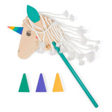 HOBBY HORSE drewniany jednorożec na kiju BS Toys 3+
