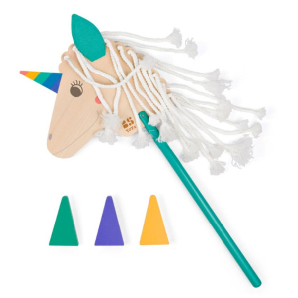 HOBBY HORSE drewniany jednorożec na kiju BS Toys 3+